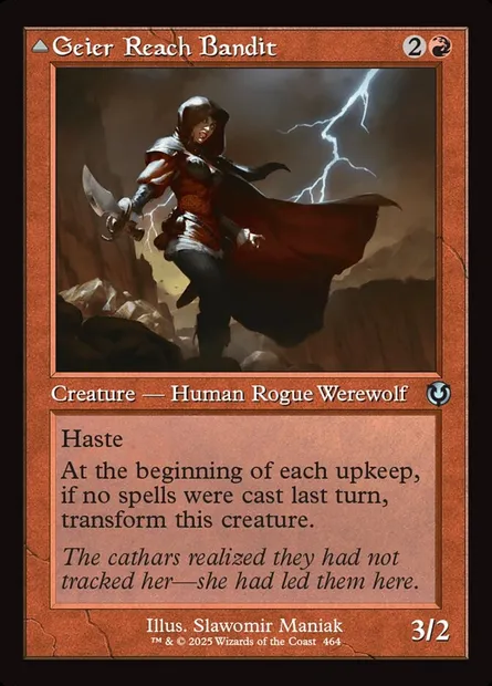 Geier Reach Bandit // Vildin-Pack Alpha, Magic card INR 464 — Innistrad Remastered set
