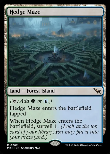 Hedge Maze, Magic card MKM 262 — Murders at Karlov Manor set