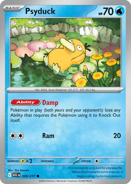 Psyduck, Pokémon card ASC 039 — Ascended Heroes set