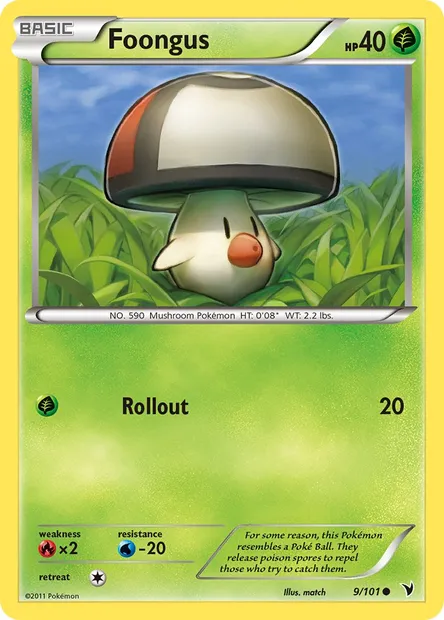 Foongus, Pokémon card NVI 9 — Noble Victories set