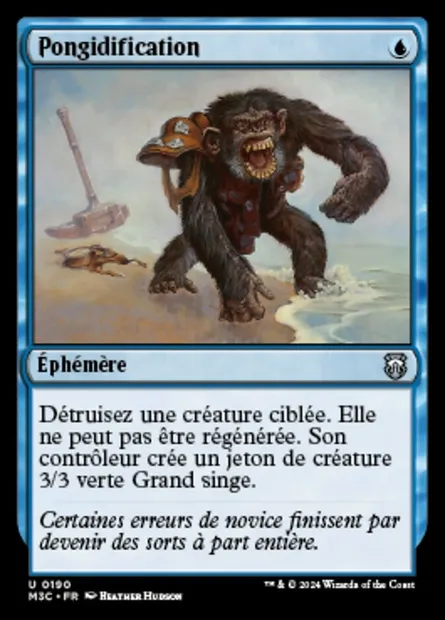 Pongidification, carte Magic M3C 190 — extension Modern Horizons 3 Commander