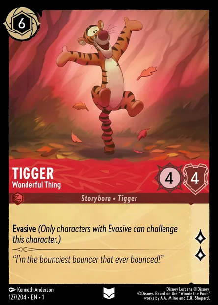 Tigger - Wonderful Thing, Disney Lorcana card CH1-127 — The First Chapter set