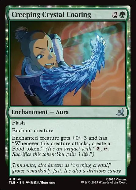 Creeping Crystal Coating, Magic card TLE 136 — Avatar: The Last Airbender Eternal set