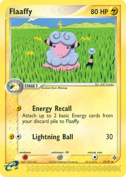 Flaaffy, Pokémon card DR 27 — Dragon set
