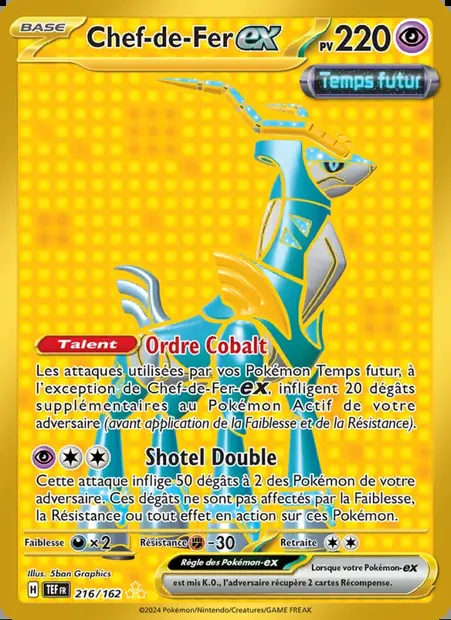 Chef-de-Fer-ex, carte Pokémon TEF 216 — extension Forces Temporelles