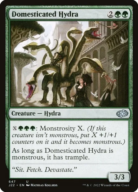 Domesticated Hydra, Magic card J22 647 — Jumpstart 2022 set