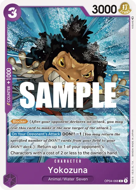 Yokozuna, One Piece card OP04-068 — KINGDOMS OF INTRIGUE set