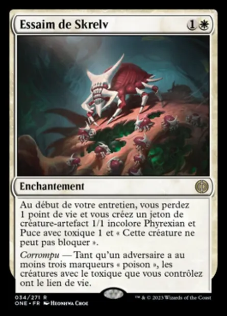 Essaim de Skrelv, carte Magic ONE 34 — extension Tous Phyrexians