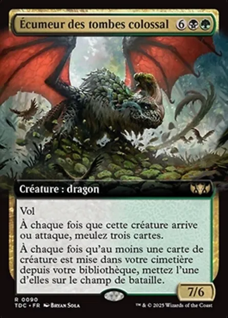 Écumeur des tombes colossal, carte Magic TDC 90 — extension Tarkir: Dragonstorm Commander