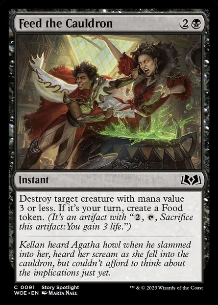 Feed the Cauldron, Magic card WOE 91 — Wilds of Eldraine set
