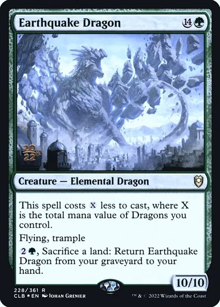 Earthquake Dragon, Magic card PCLB 228s — Battle for Baldur's Gate Promos set