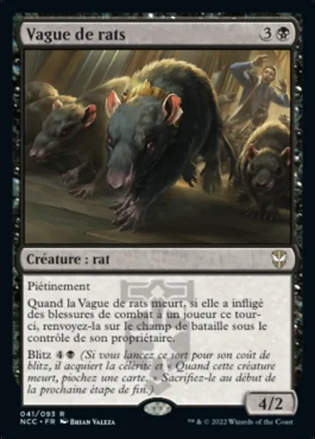 Vague de rats, carte Magic NCC 41 — extension New Capenna Commander