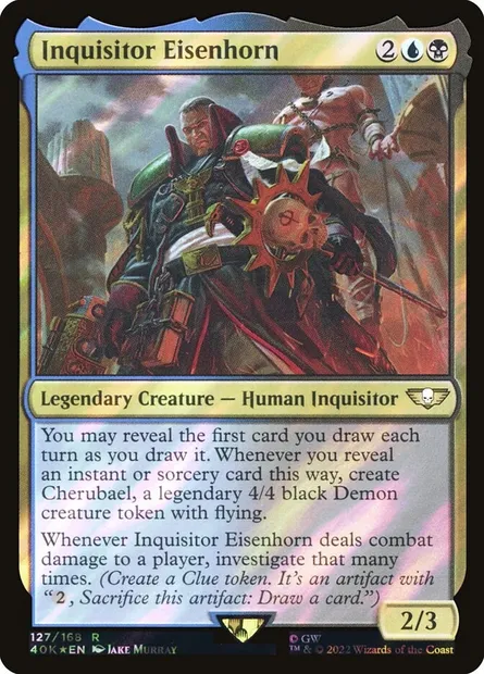 Inquisitor Eisenhorn, Magic card 40K 127★ — Warhammer 40,000 Commander set