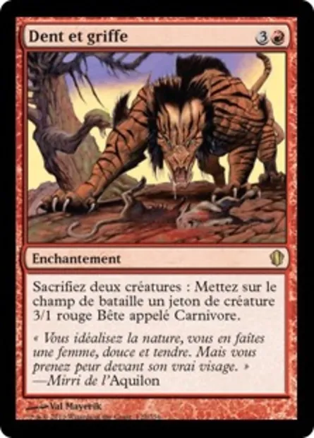 Dent et griffe, carte Magic C13 127 — extension Commander 2013