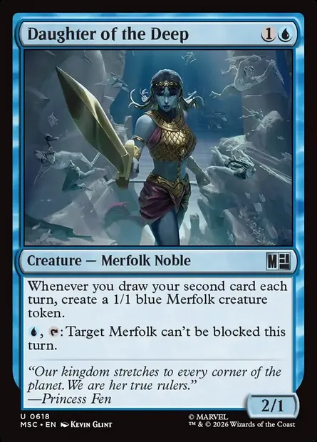 Daughter of the Deep, Magic card MSC 618 — Marvel Super Heroes Commander set