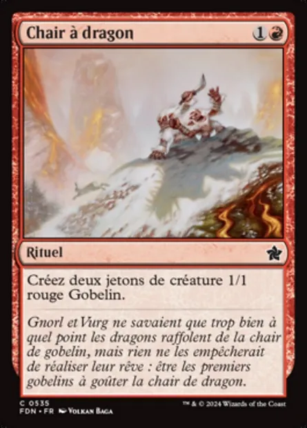 Chair à dragon, carte Magic FDN 535 — extension Foundations