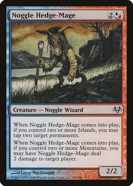 Noggle Hedge-Mage, Magic card EVE 108 — Eventide set