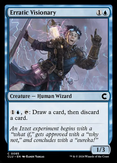 Erratic Visionary, Magic card CLU 85 — Ravnica: Clue Edition set