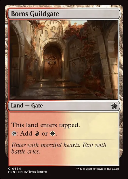 Boros Guildgate, Magic card FDN 684 — Foundations set