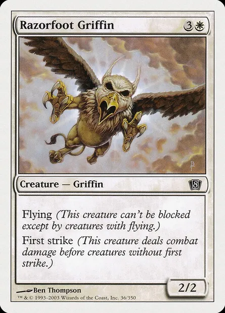 Razorfoot Griffin, Magic card 8ED 36 — Eighth Edition set