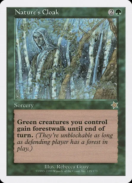 Nature's Cloak, Magic card S99 135 — Starter 1999 set