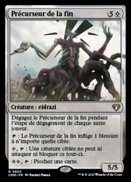 Précurseur de la fin, carte Magic CMM 803 — extension Commander Masters