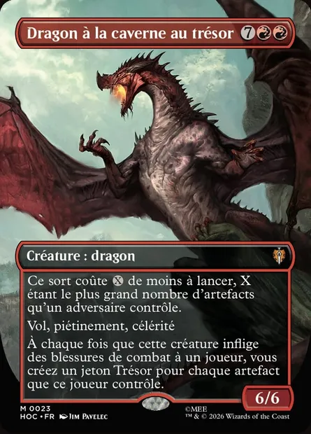 Dragon à la caverne au trésor, carte Magic HOC 23 — extension The Hobbit Eternal