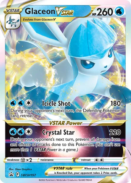 Glaceon VSTAR, Pokémon card SWSH 197 — SWSH Black Star Promos set