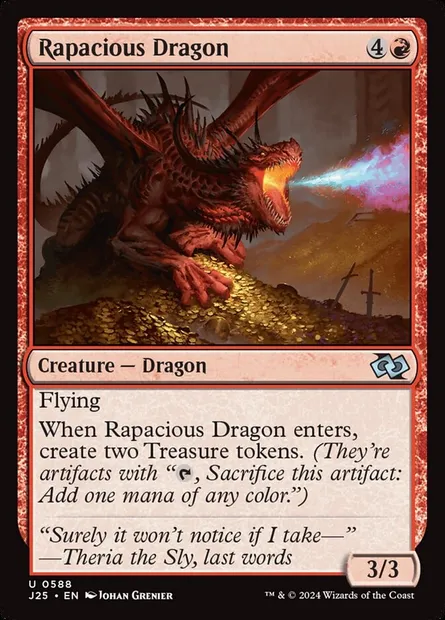 Rapacious Dragon, Magic card J25 588 — Foundations Jumpstart set