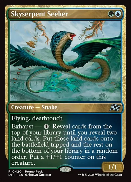 Chercheur serpent céleste, carte Magic DFT 420 — extension Aetherdrift