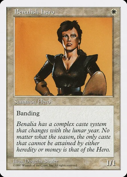Héroïne bénaliane, carte Magic 5ED 10 — extension Cinquième Edition