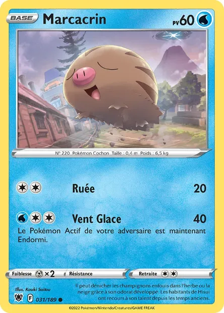 Marcacrin, carte Pokémon ASR 031 — extension Astres Radieux