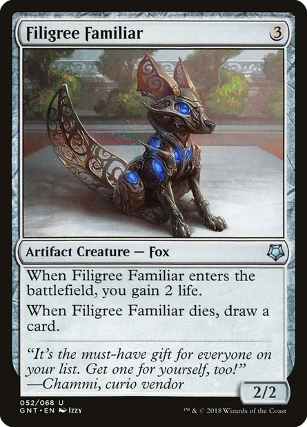 Filigree Familiar, Magic card GNT 52 — Game Night set