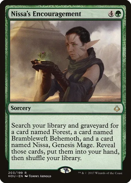 Nissa's Encouragement, Magic card HOU 203 — Hour of Devastation set