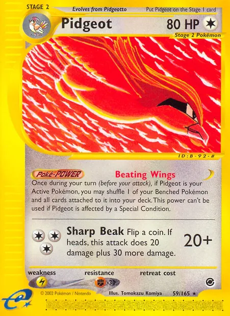 Pidgeot, Pokémon card EX 59 — Expedition Base Set set