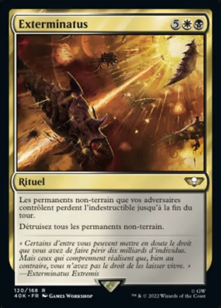 Exterminatus, carte Magic 40K 120 — extension Warhammer 40,000 Commander