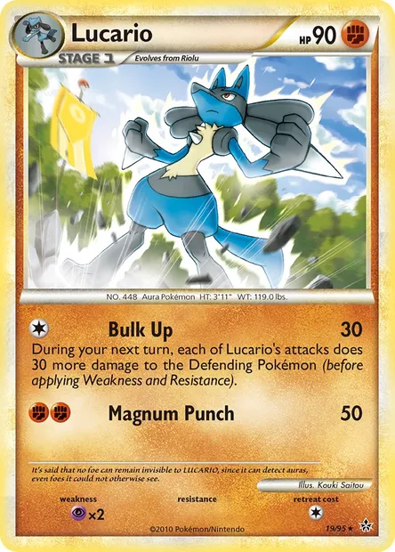 Lucario, Pokémon card UL 19 — Unleashed set