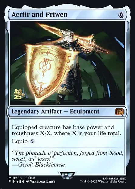 Aettir and Priwen, Magic card PFIN 253s — Final Fantasy Promos set