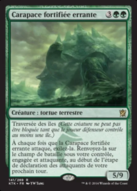 Carapace fortifiée errante, carte Magic KTK 141 — extension Les Khans de Tarkir