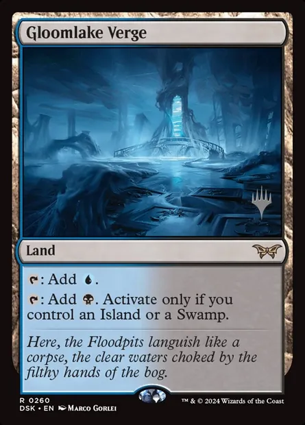 Gloomlake Verge, Magic card PDSK 260p — Duskmourn: House of Horror Promos set
