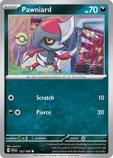 Pawniard, Pokémon card SVI 132 — Scarlet & Violet set