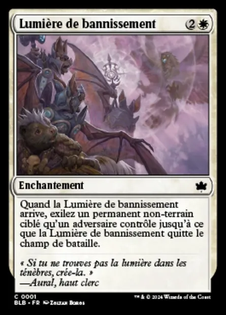 Lumière de bannissement, carte Magic BLB 1 — extension Bloomburrow
