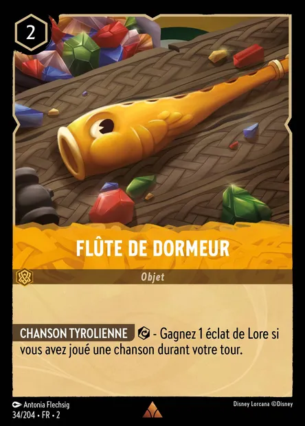 Flûte de Dormeur, carte Disney Lorcana CH2-034 — extension L'Ascension des Floodborn