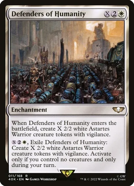 Defenders of Humanity, Magic card 40K 11 — Warhammer 40,000 Commander set