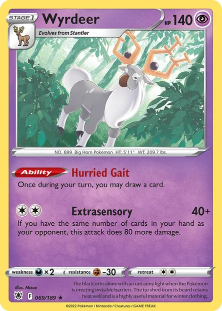 Wyrdeer, Pokémon card ASR 069 — Astral Radiance set
