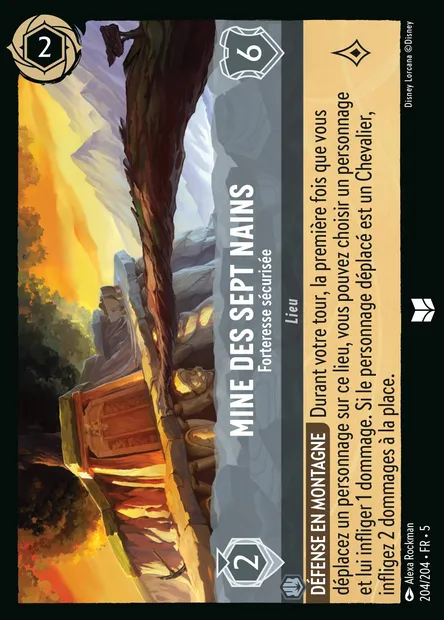 Mine des sept Nains - Forteresse sécurisée, carte Disney Lorcana CH5-204 — extension Ciel Scintillant