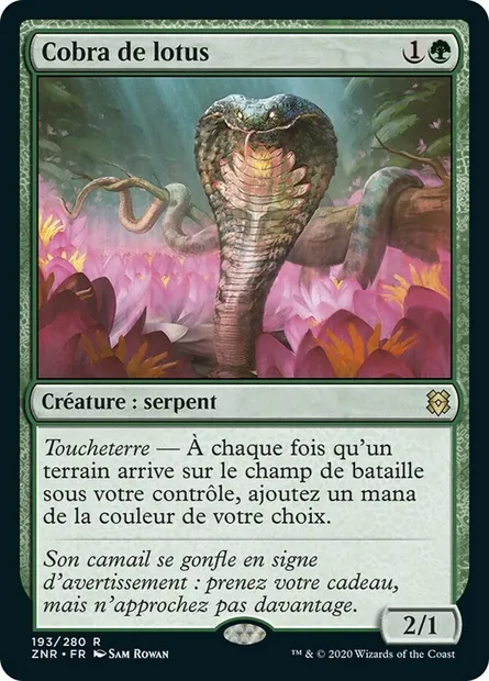 Cobra de lotus, carte Magic ZNR 193 — extension Renaissance de Zendikar