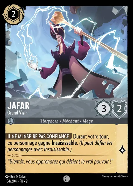 Jafar - Grand Vizir, carte Disney Lorcana CH2-184 — extension L'Ascension des Floodborn