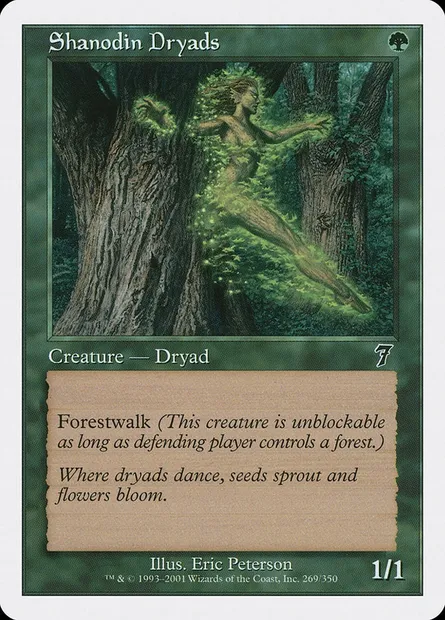 Dryades de Shanod, carte Magic 7ED 269 — extension Septième Edition