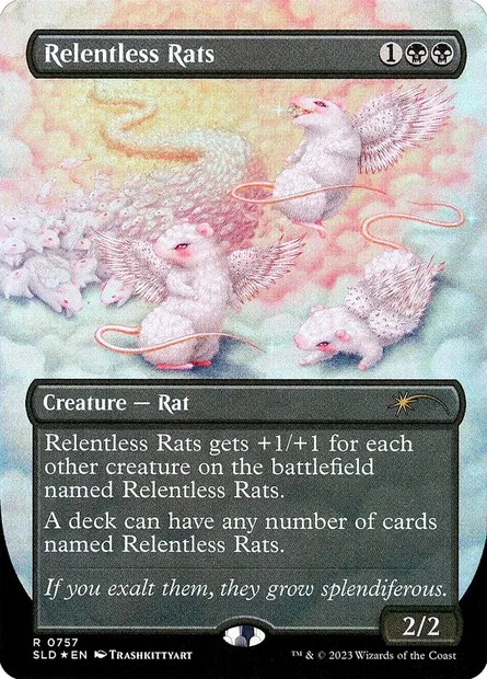 Relentless Rats, Magic card SLD 757 — Secret Lair Drop set